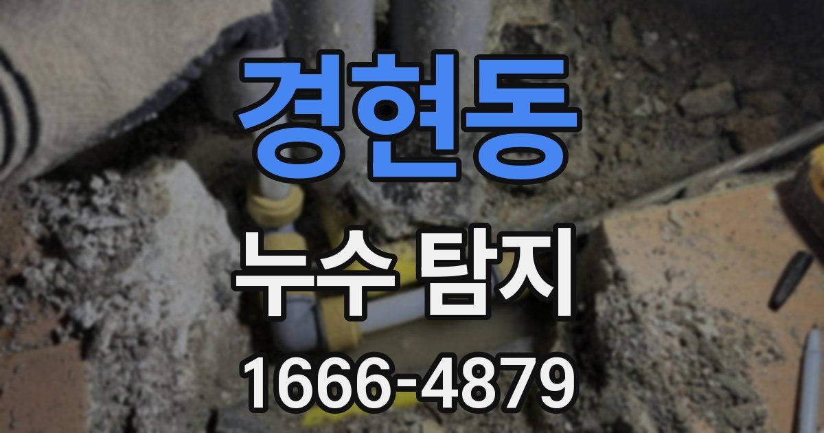 경현동 누수 탐지
