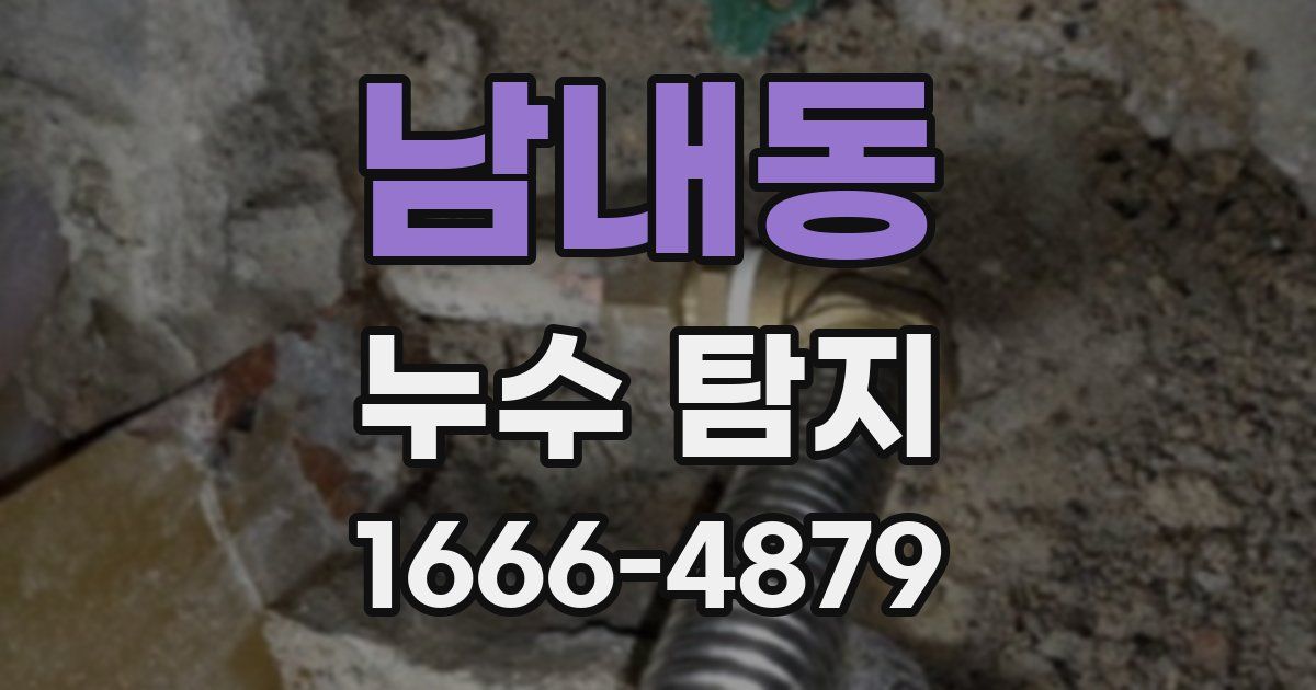 남내동 누수 탐지