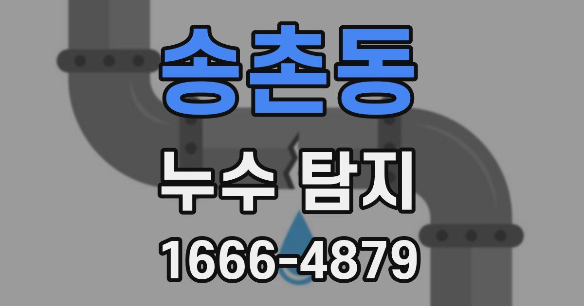 송촌동 누수 탐지