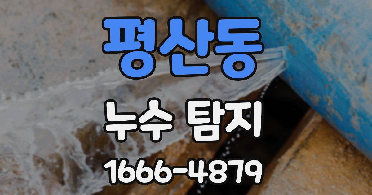 평산동 누수 탐지