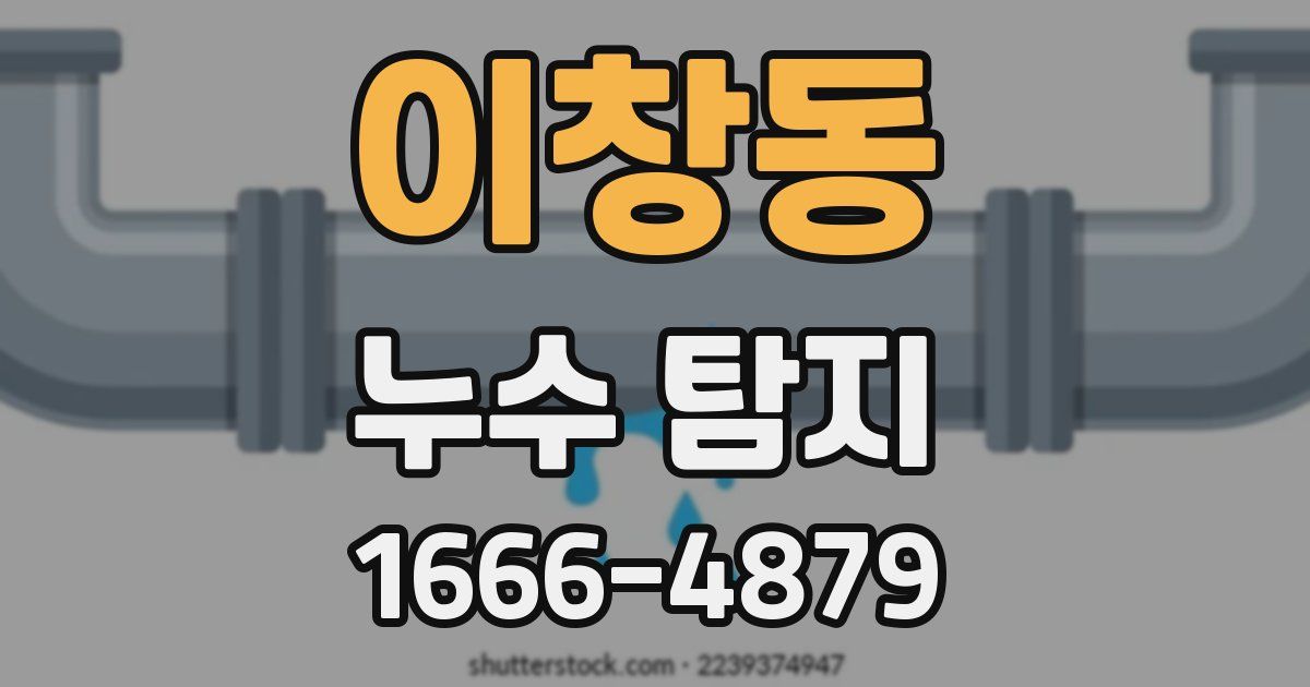 이창동 누수 탐지