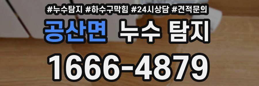 공산면 누수 탐지