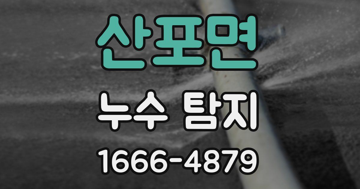 산포면 누수 탐지