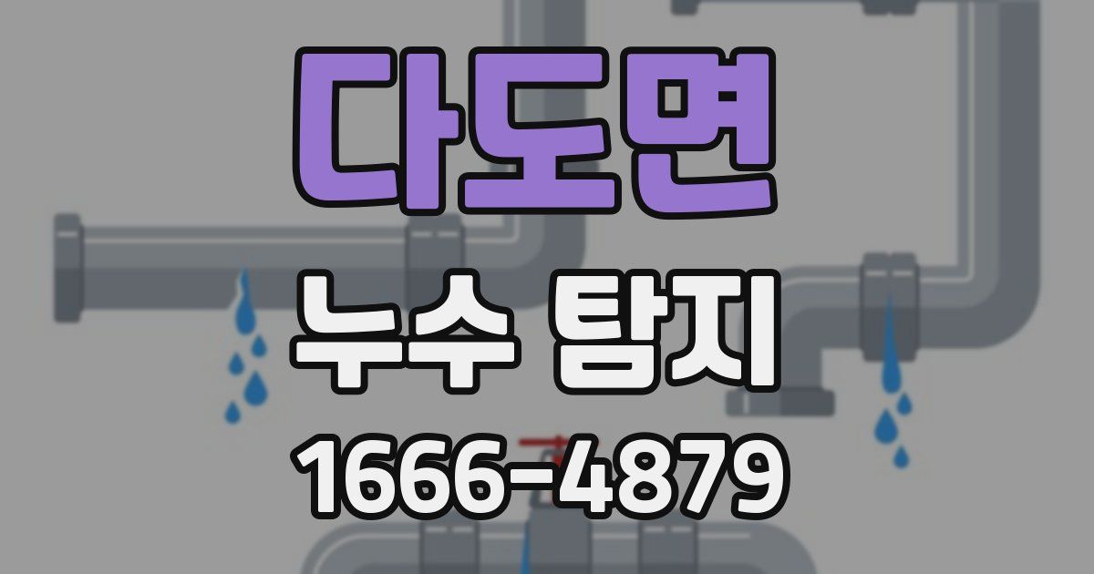 다도면 누수 탐지