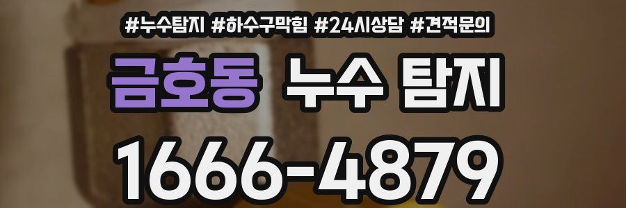 금호동 누수 탐지