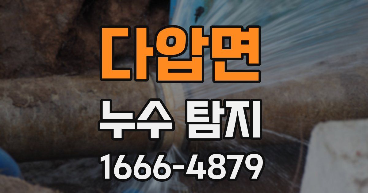 다압면 누수 탐지