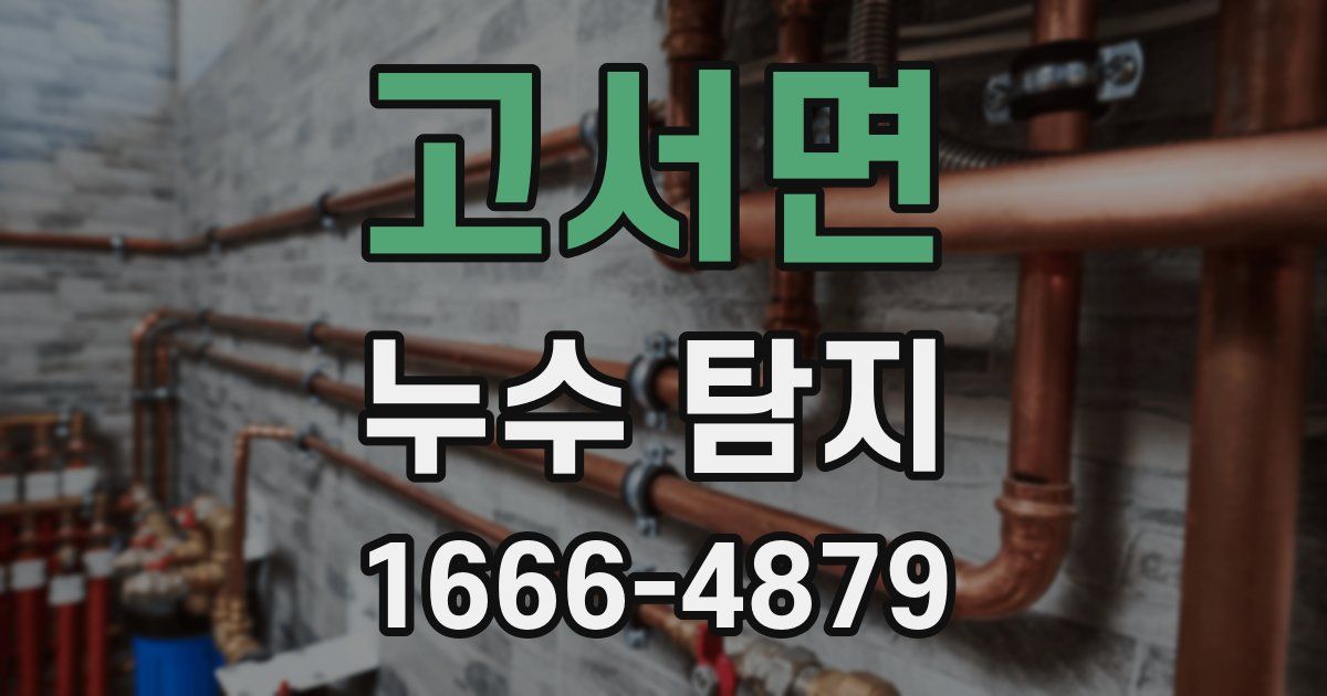 고서면 누수 탐지