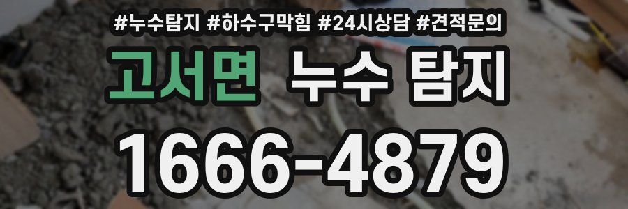 고서면 누수 탐지