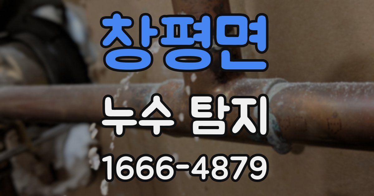 창평면 누수 탐지