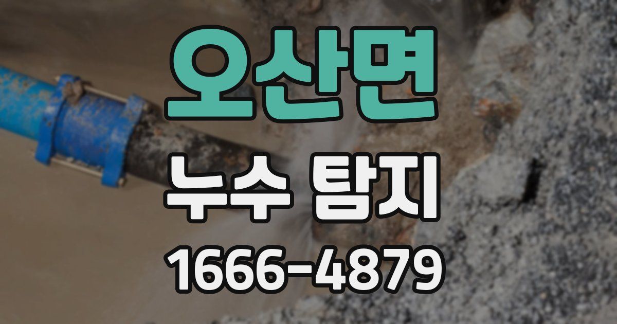 오산면 누수 탐지