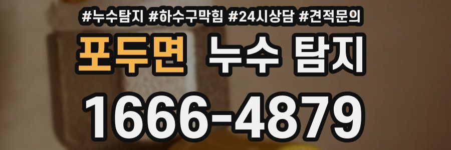 포두면 누수 탐지