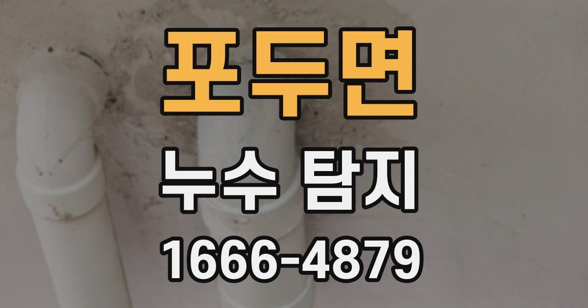 포두면 누수 탐지
