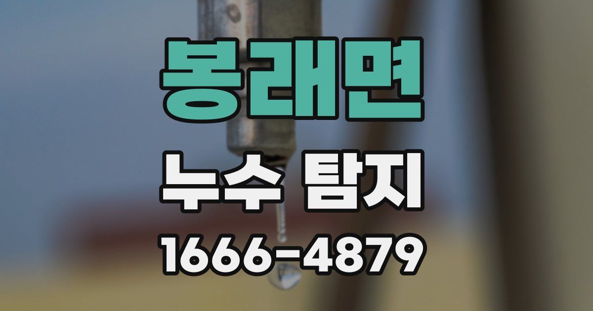 봉래면 누수 탐지