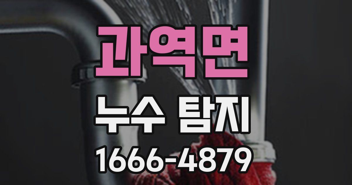 과역면 누수 탐지