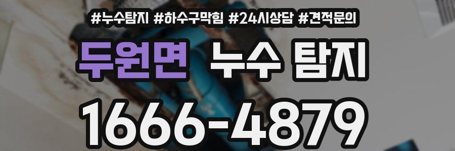 두원면 누수 탐지
