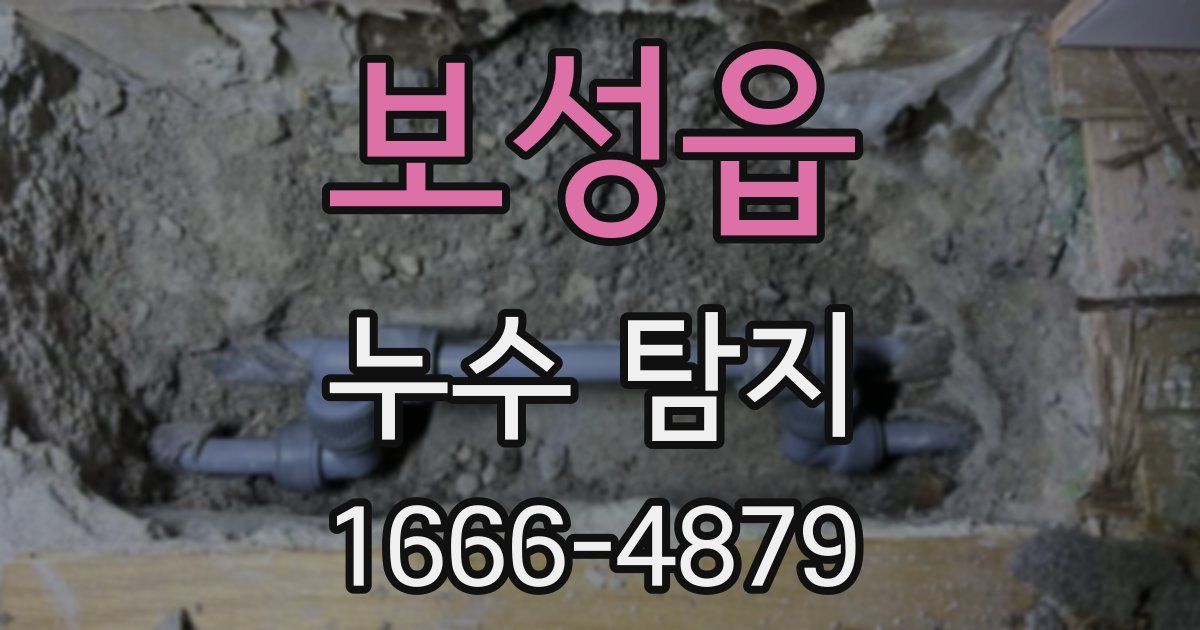 보성읍 누수 탐지