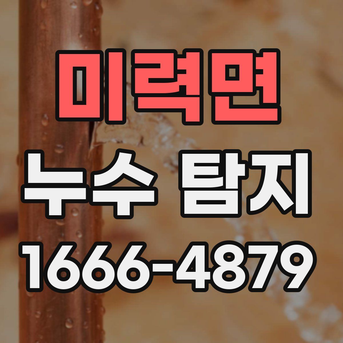 미력면 누수 탐지