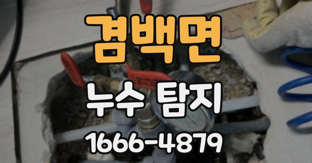겸백면 누수 탐지