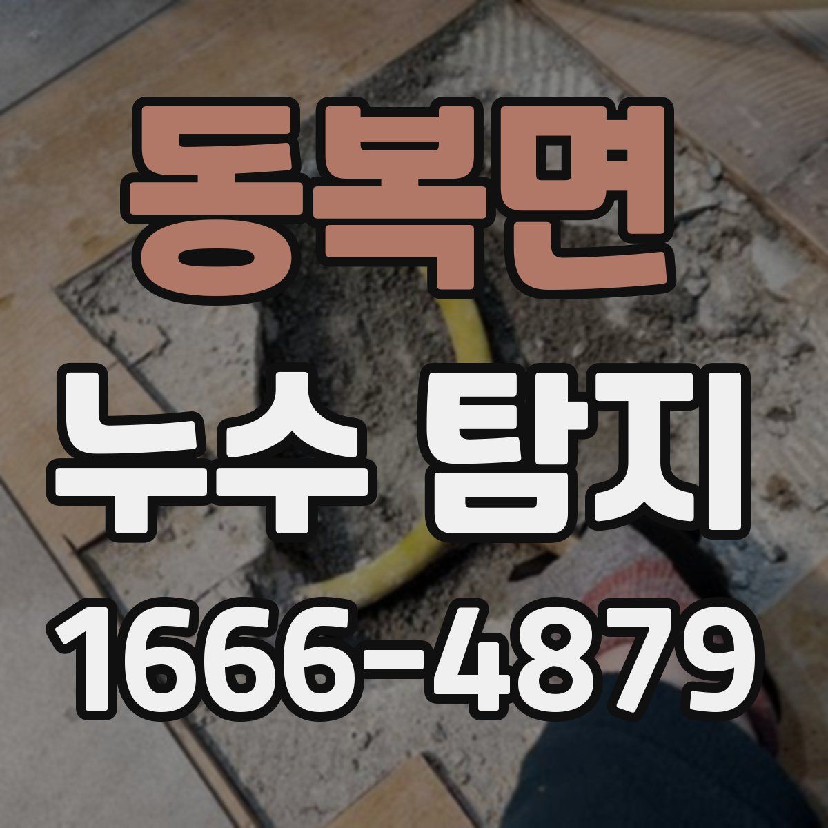 동복면 누수 탐지