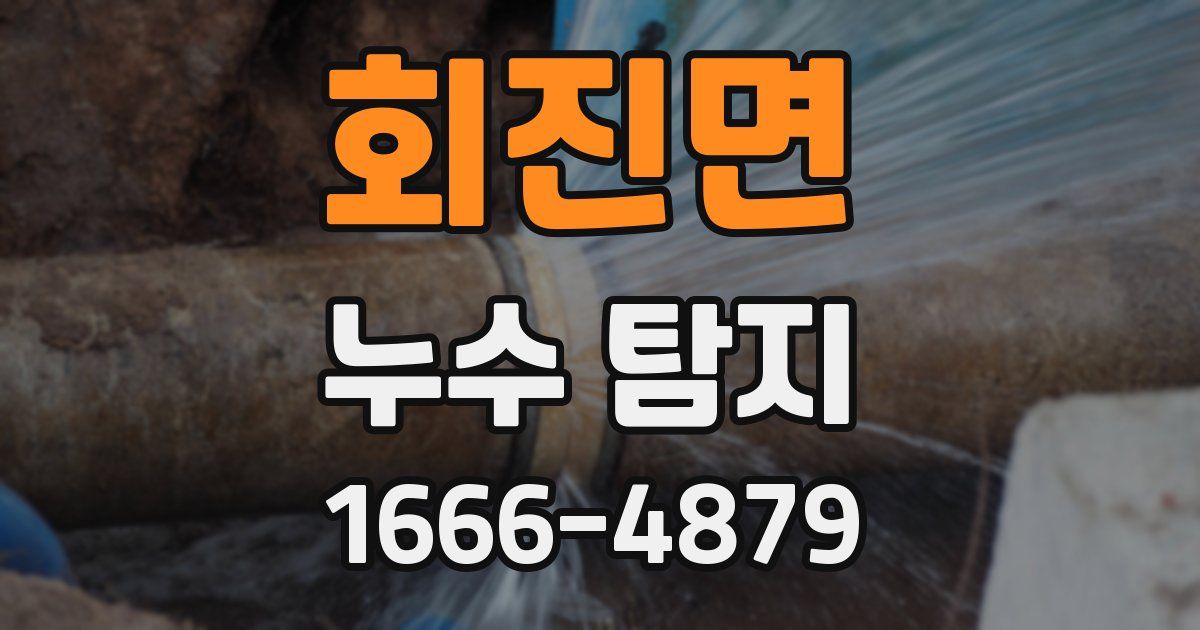 회진면 누수 탐지