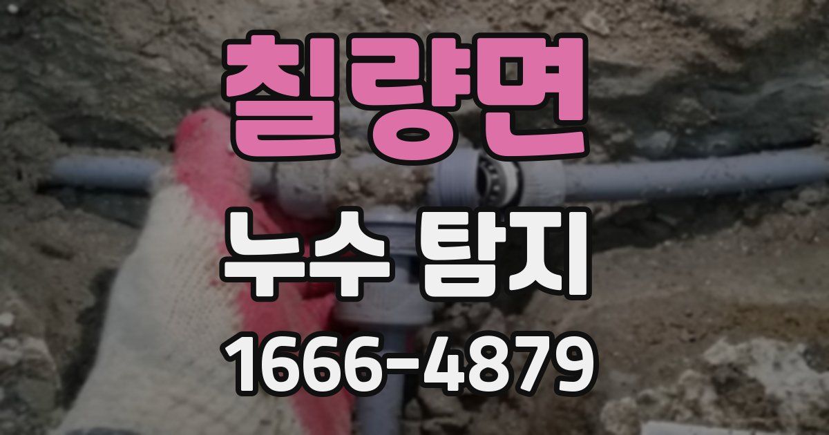 칠량면 누수 탐지