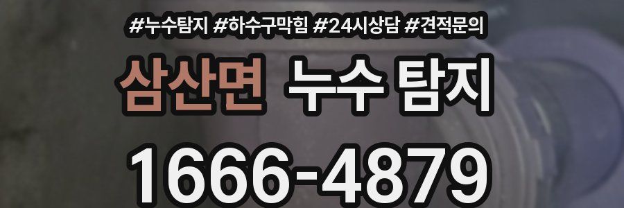 삼산면 누수 탐지