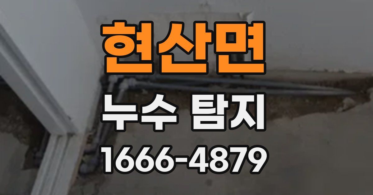 현산면 누수 탐지