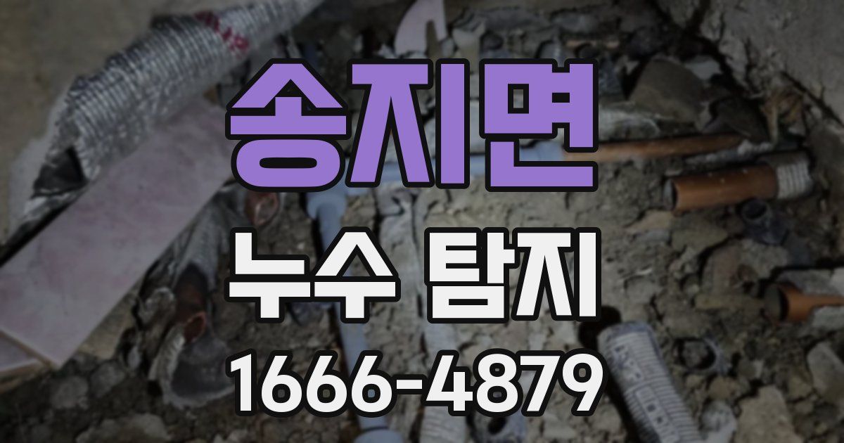 송지면 누수 탐지