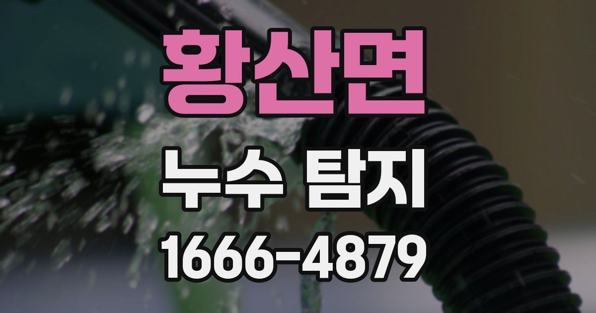 황산면 누수 탐지