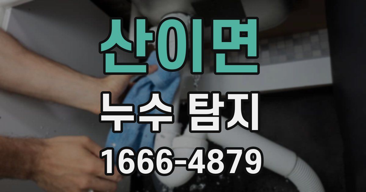 산이면 누수 탐지
