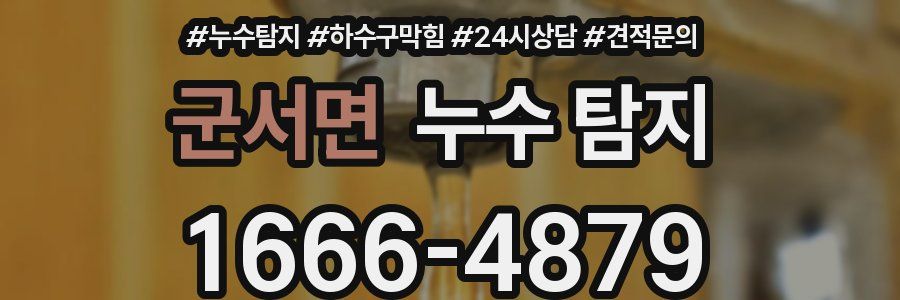 군서면 누수 탐지