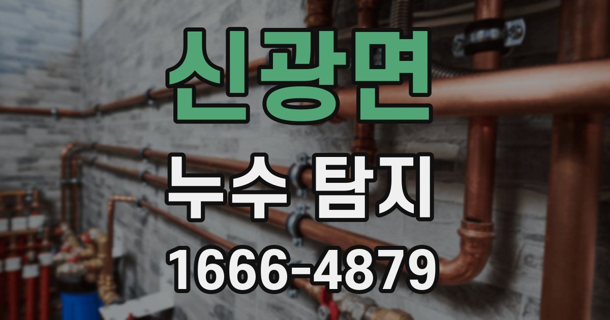 신광면 누수 탐지