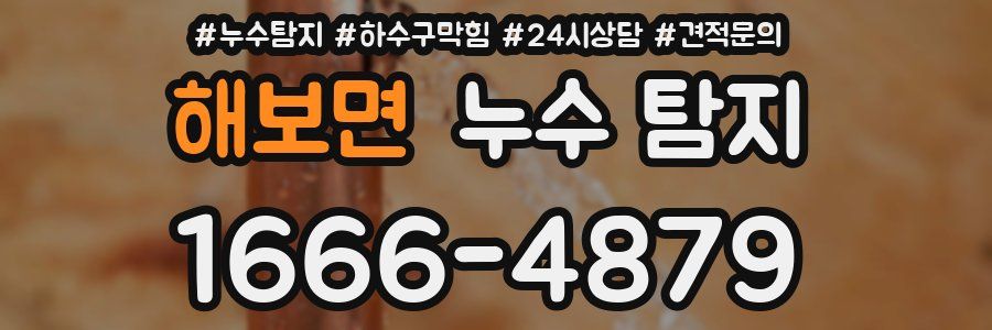 해보면 누수 탐지