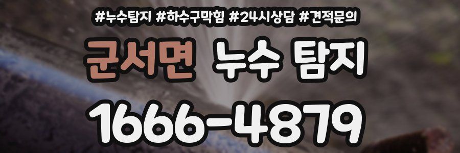군서면 누수 탐지