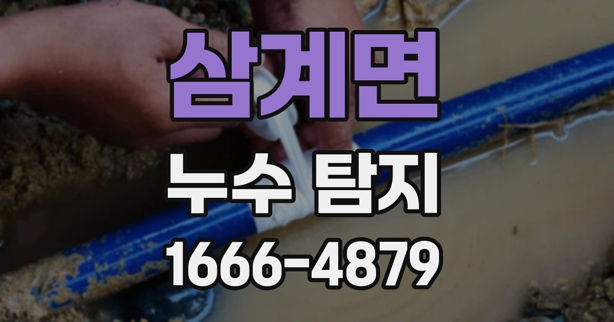 삼계면 누수 탐지
