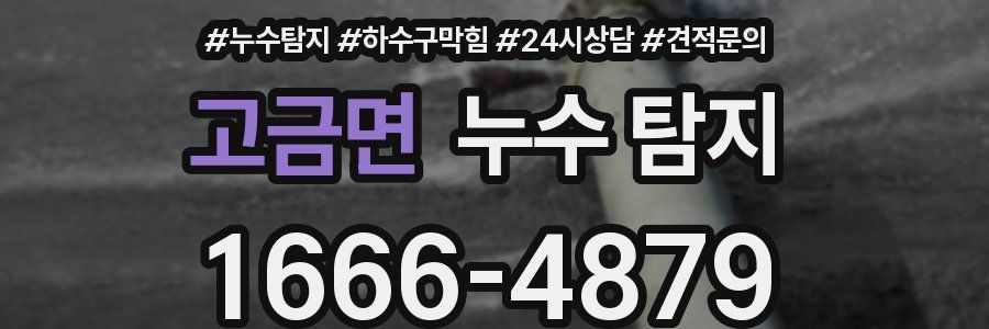 고금면 누수 탐지