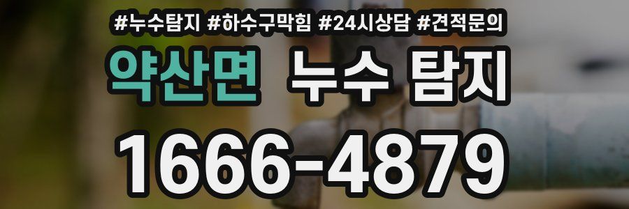 약산면 누수 탐지