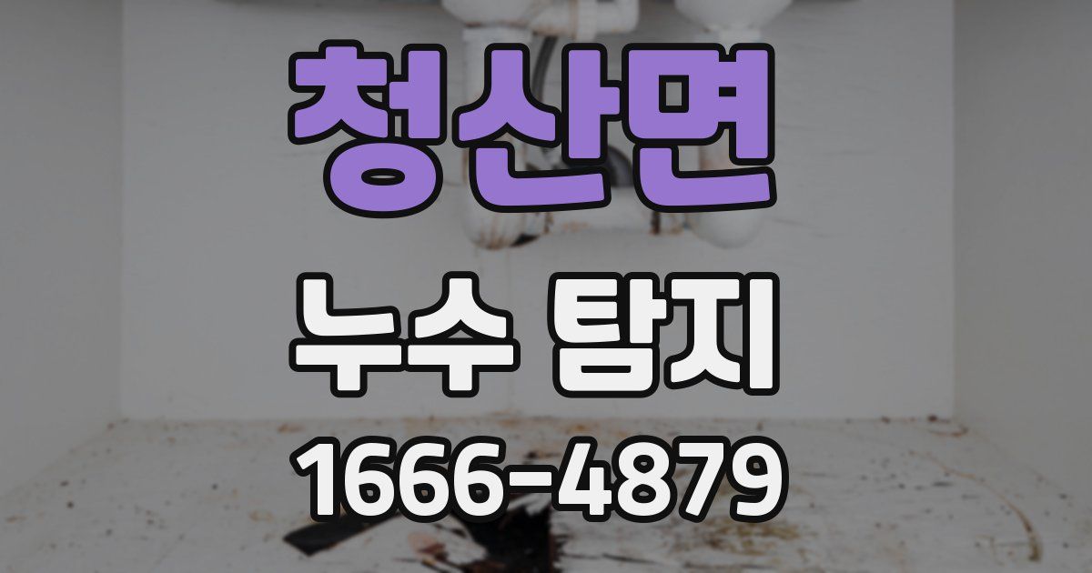 청산면 누수 탐지