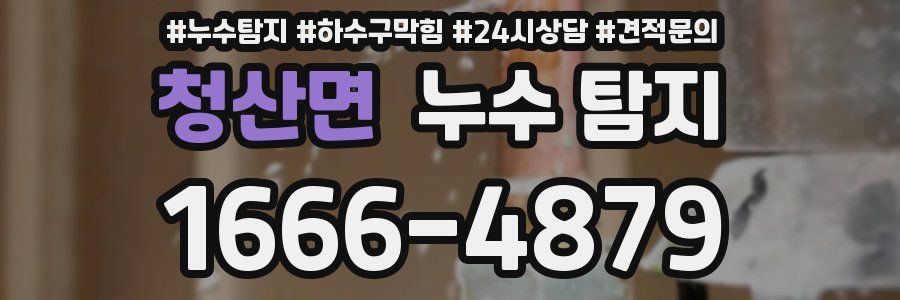 청산면 누수 탐지