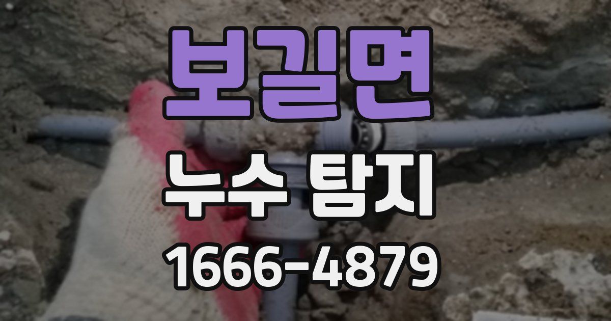 보길면 누수 탐지