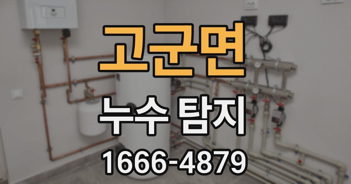 고군면 누수 탐지