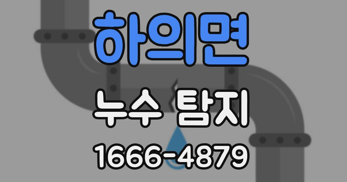 하의면 누수 탐지