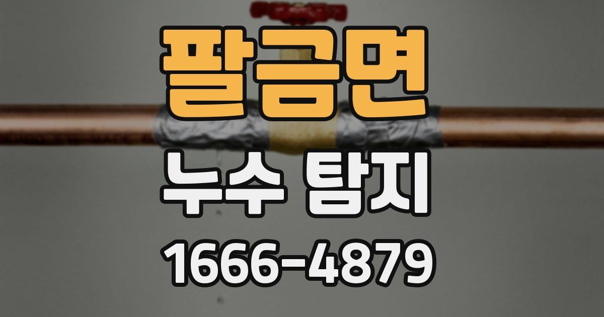 팔금면 누수 탐지