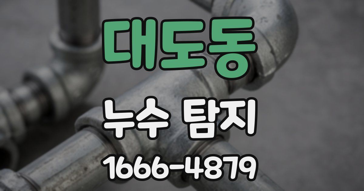 대도동 누수 탐지