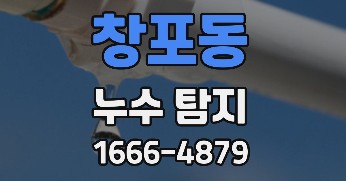 창포동 누수 탐지