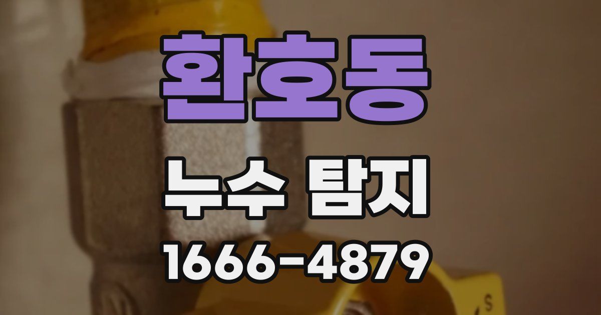 환호동 누수 탐지