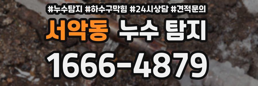 서악동 누수 탐지