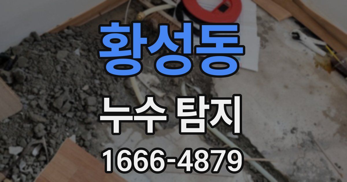 황성동 누수 탐지