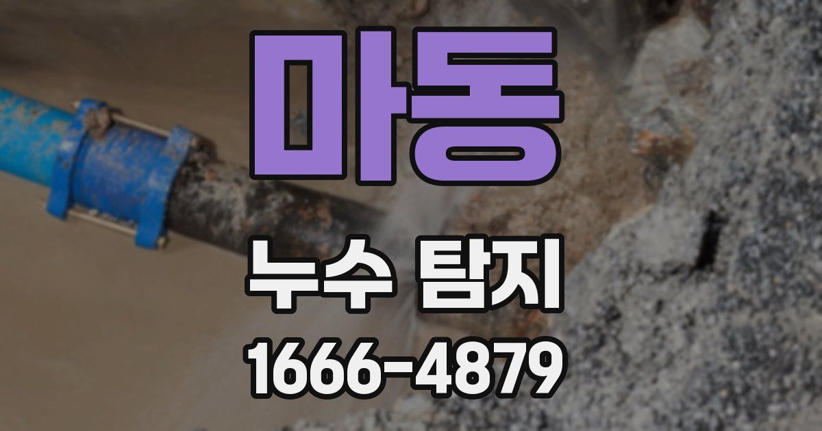 마동 누수 탐지