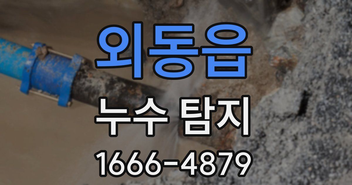 외동읍 누수 탐지